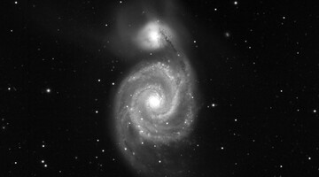 Galaktyka M51. Zdjęcie wykonane teleskopem PlaneWave.